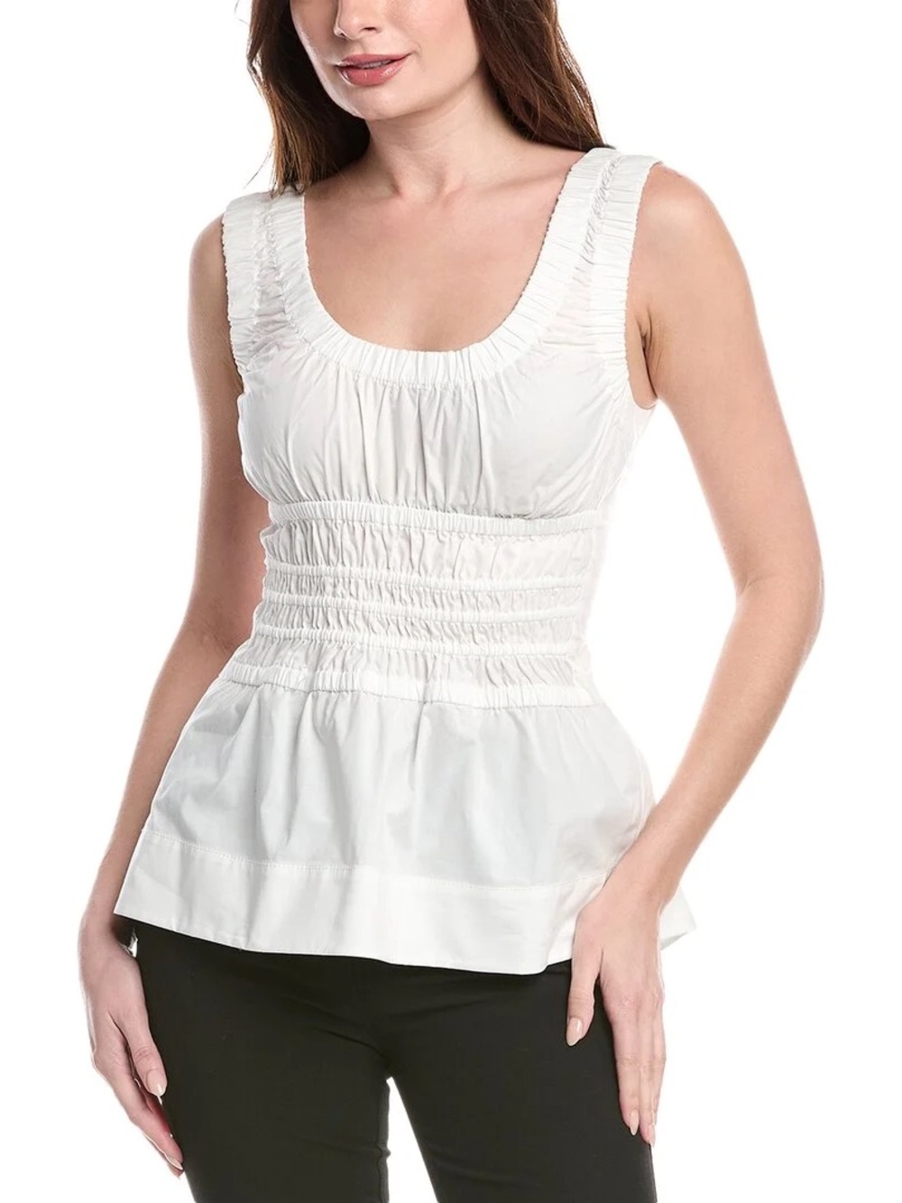 PROENZA SCHOULER White Label GATHERED TANK TOP